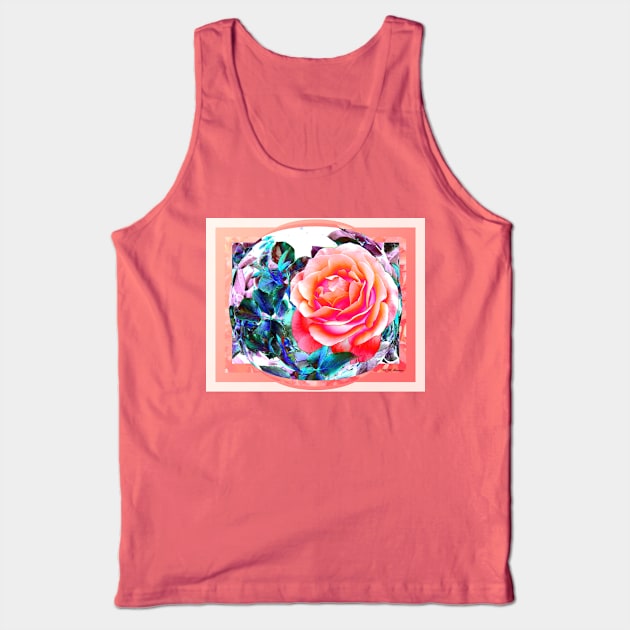 Peach Rose Tank Top by csturman